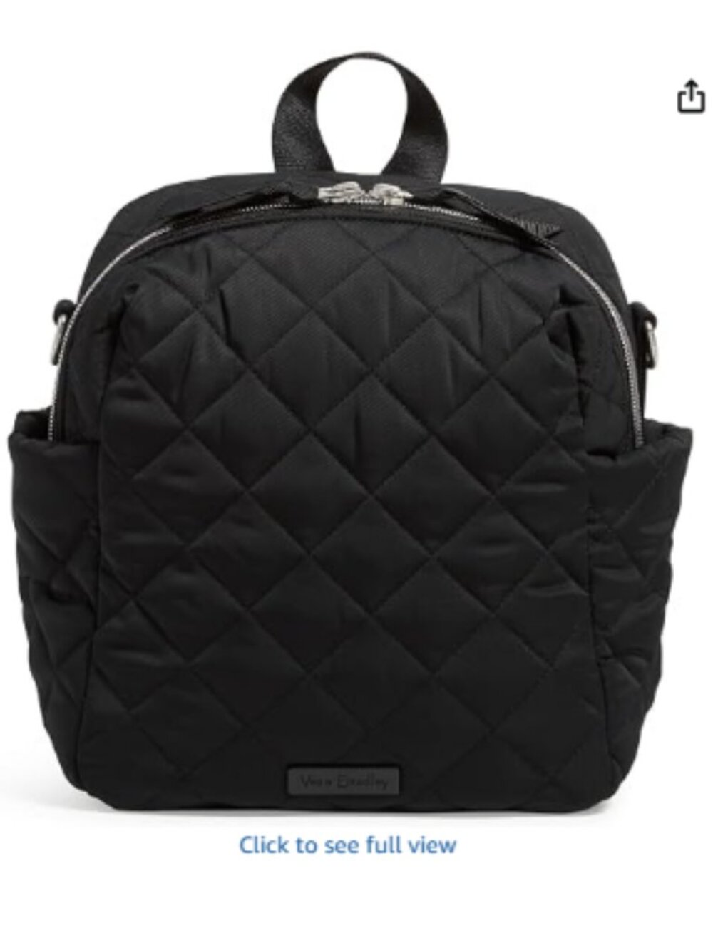 Women's Performance Twill Convertible Small Backpack, Black, One Size